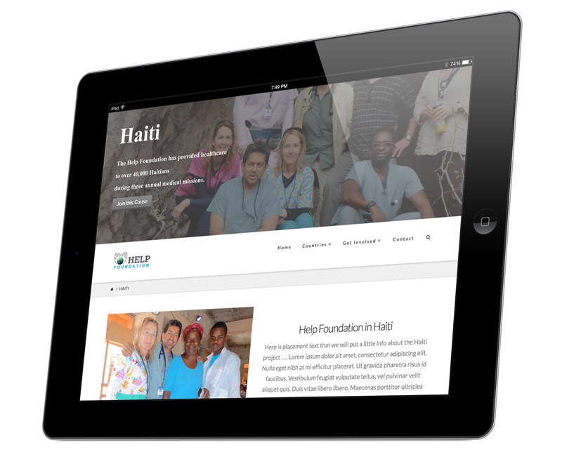 Haitian hospital ipad website design.