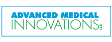 A blue and green logo for advanced medical innovations.