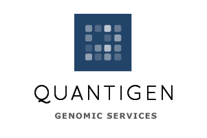 A logo of quantigen genomic services